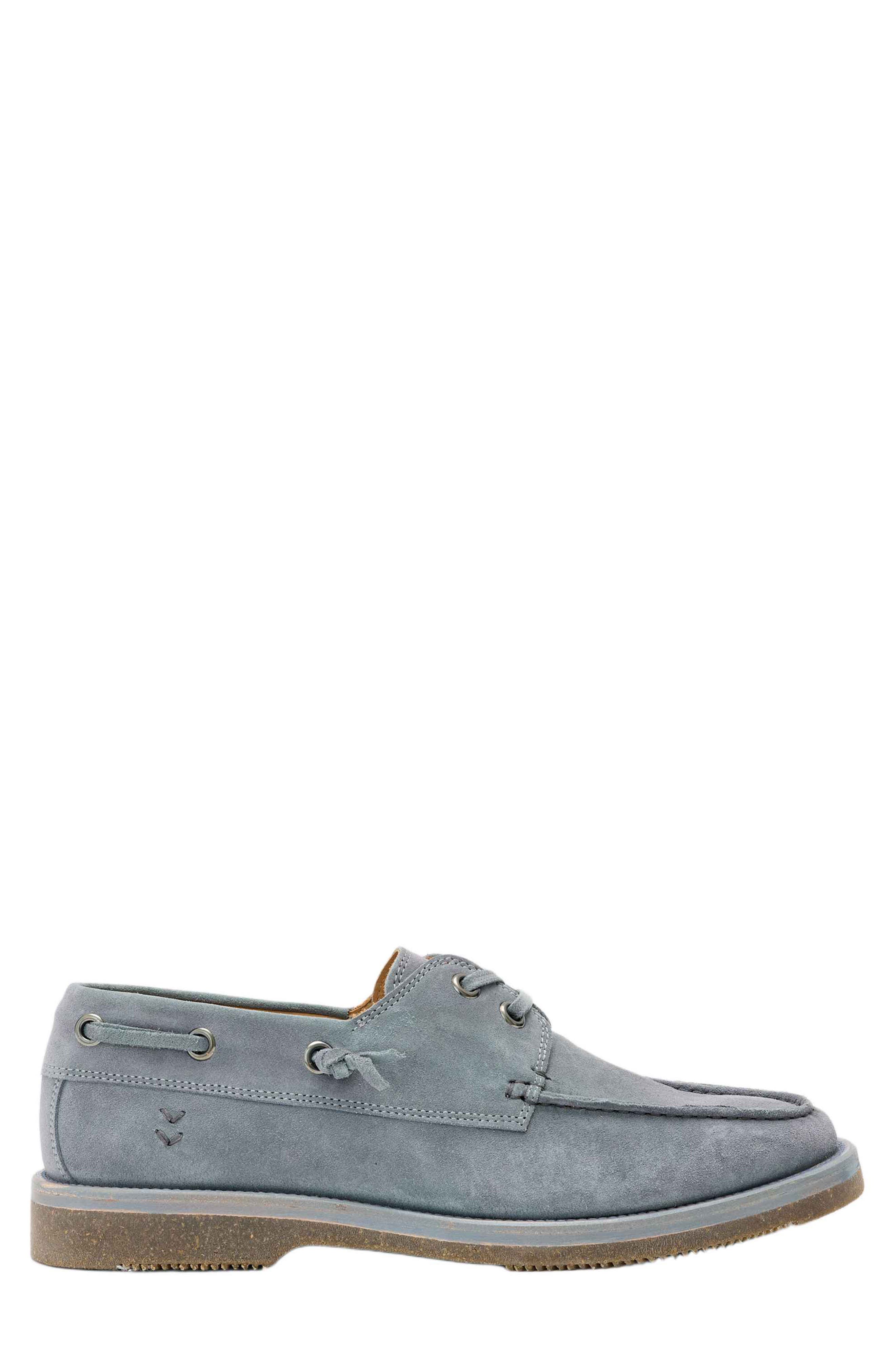 Varick Deck Shoe, Alternate, color, OILED BLUE