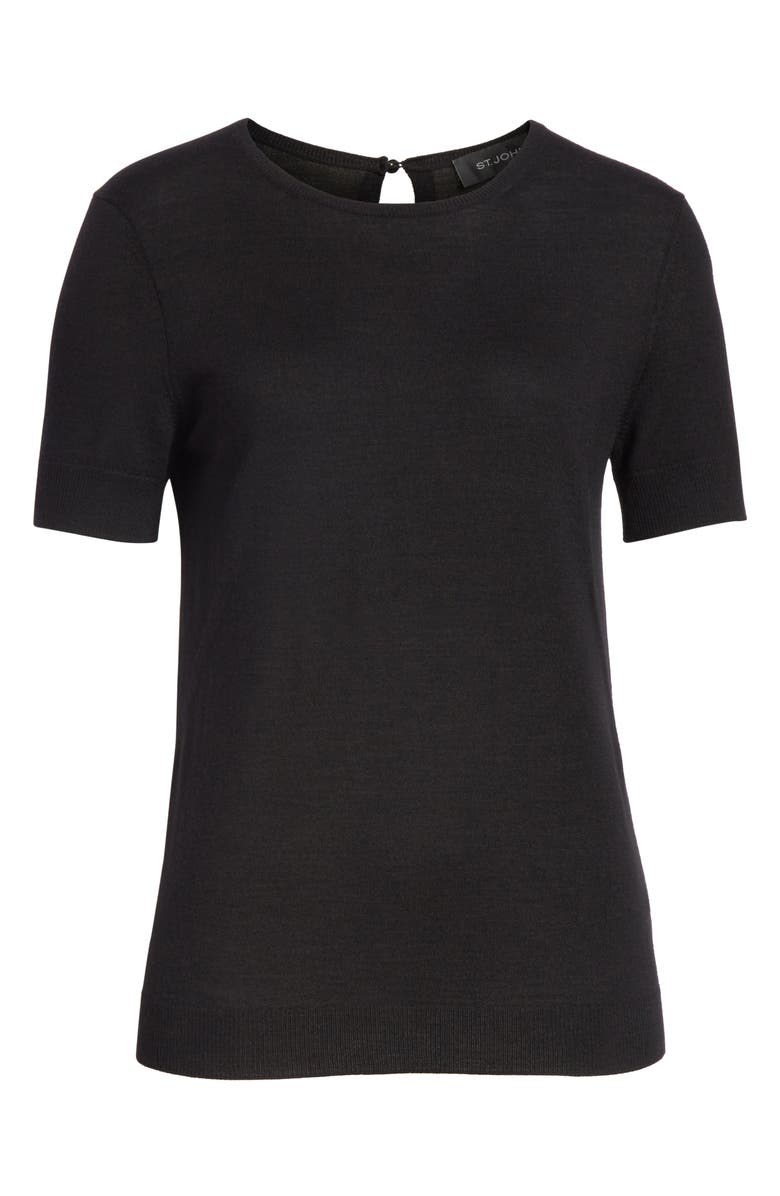 St. John Collection Jersey Knit Sweater, Alternate, color, 