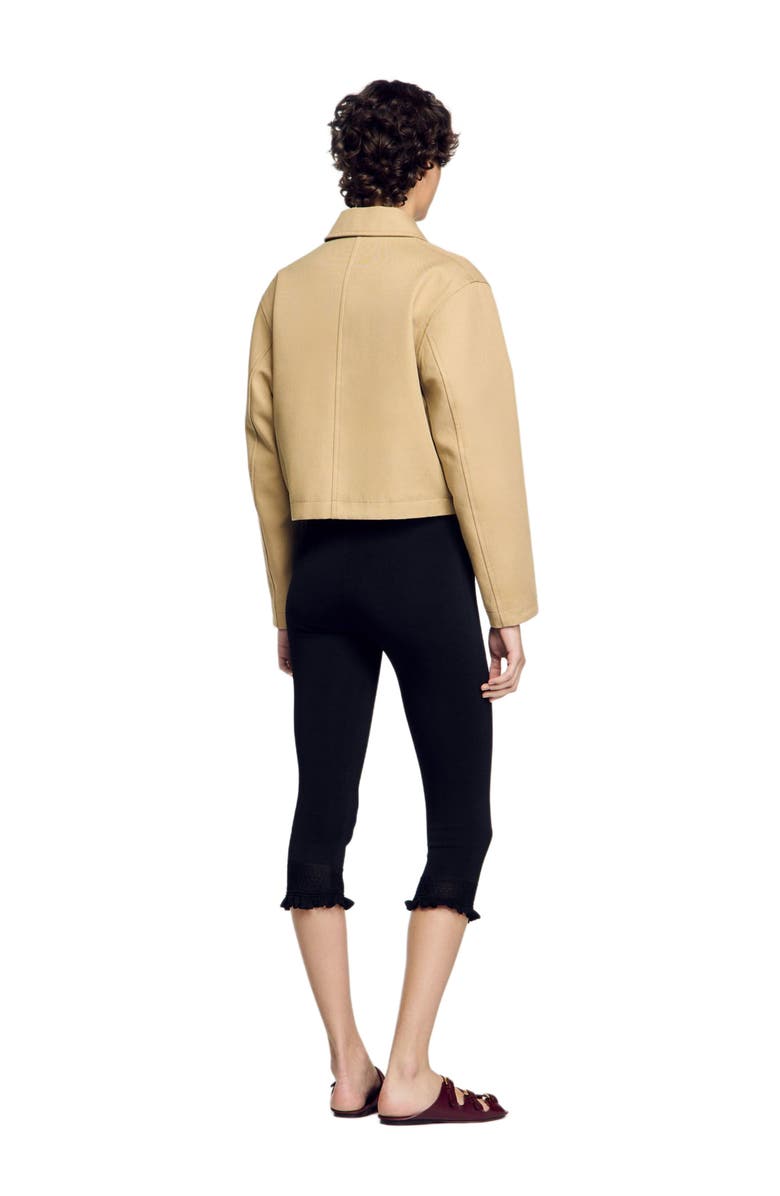 SANDRO Short jacket with rhinestone details, Alternate, color, 