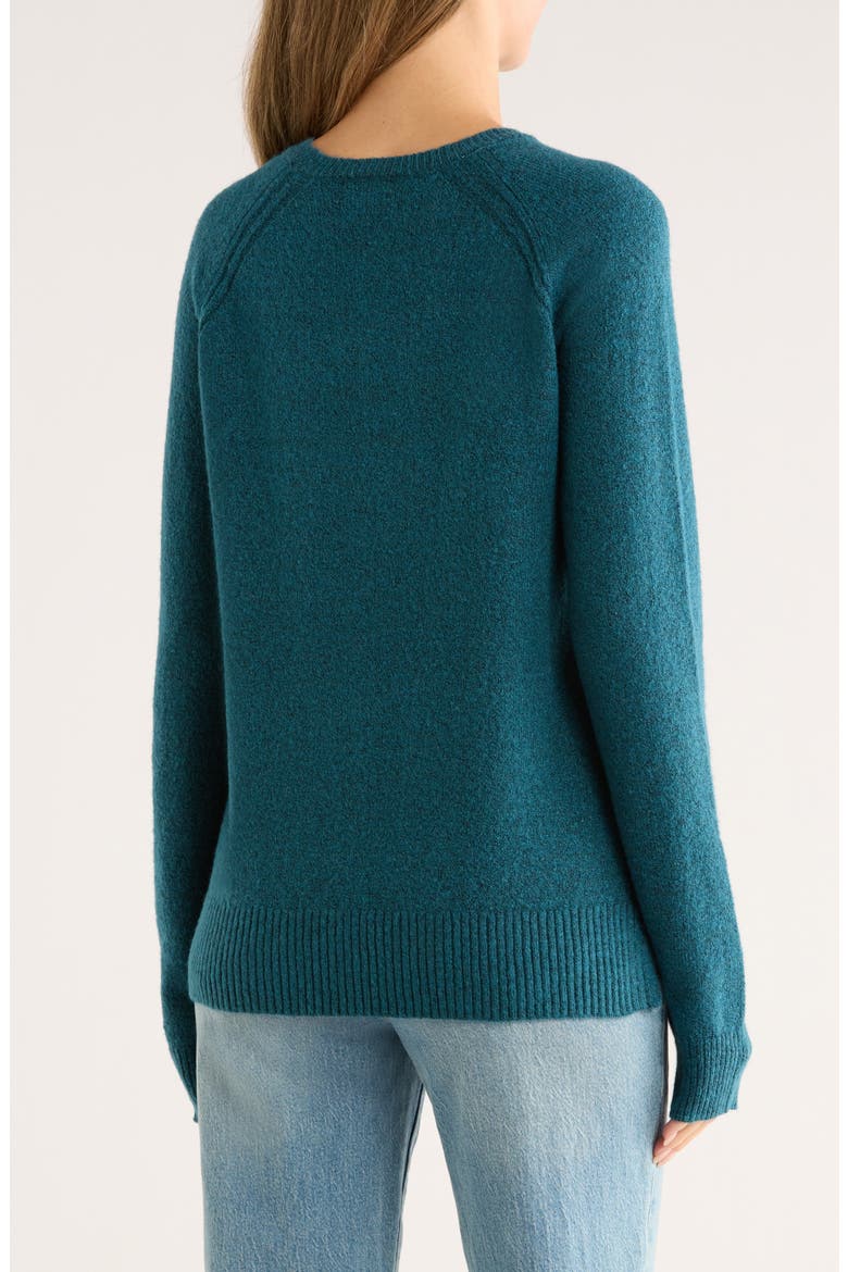 Raglan Sleeve Sweater, Alternate, color, TEAL FEATHER