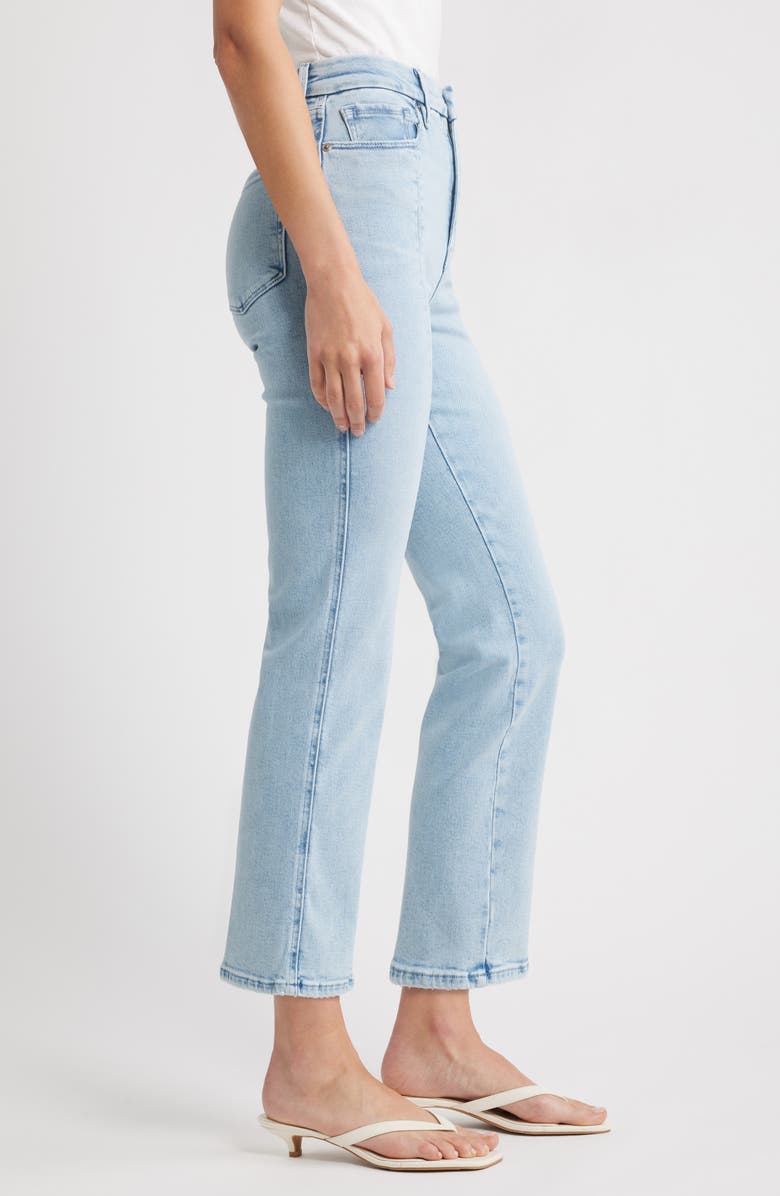 Good American Good Curve High Waist Straight Leg Compression Jeans, Alternate, color, Indigo949