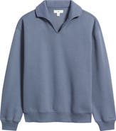 BP. Polo Collar Cotton Blend Sweatshirt