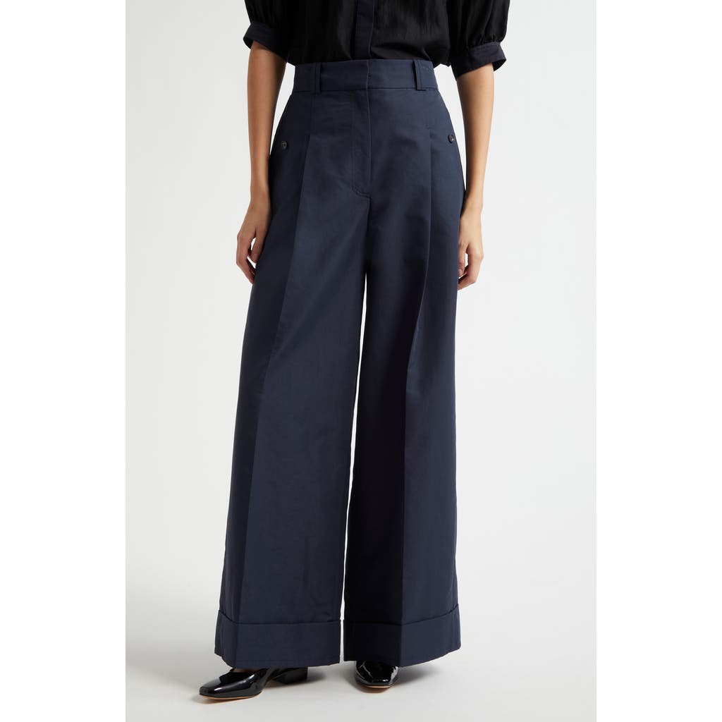 Shop 3.1 Phillip Lim Pleated High Waist Extra Wide Leg Pants In Midnight
