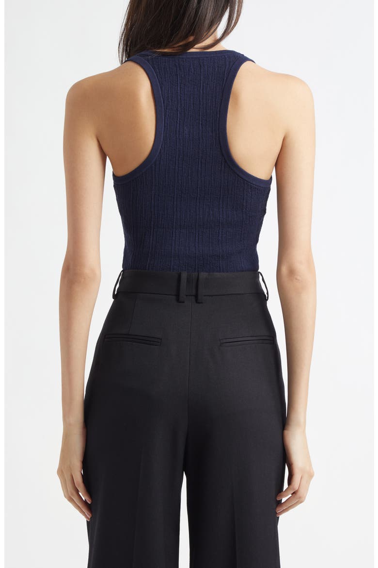 Iris Racerback Cotton Blend Tank, Alternate, color, NAVY