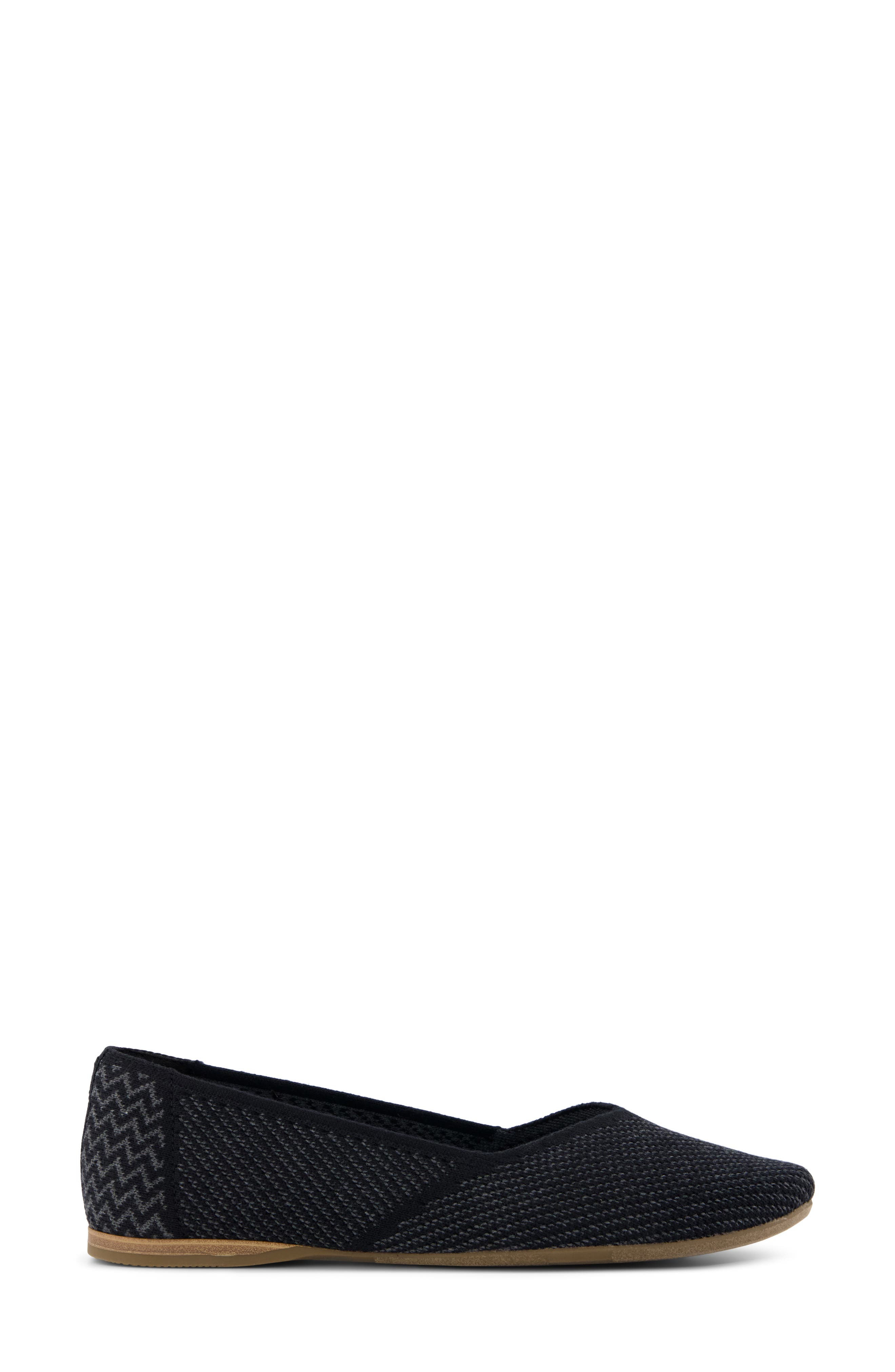 TOMS Gemma Ballet Flat, Alternate, color, Black