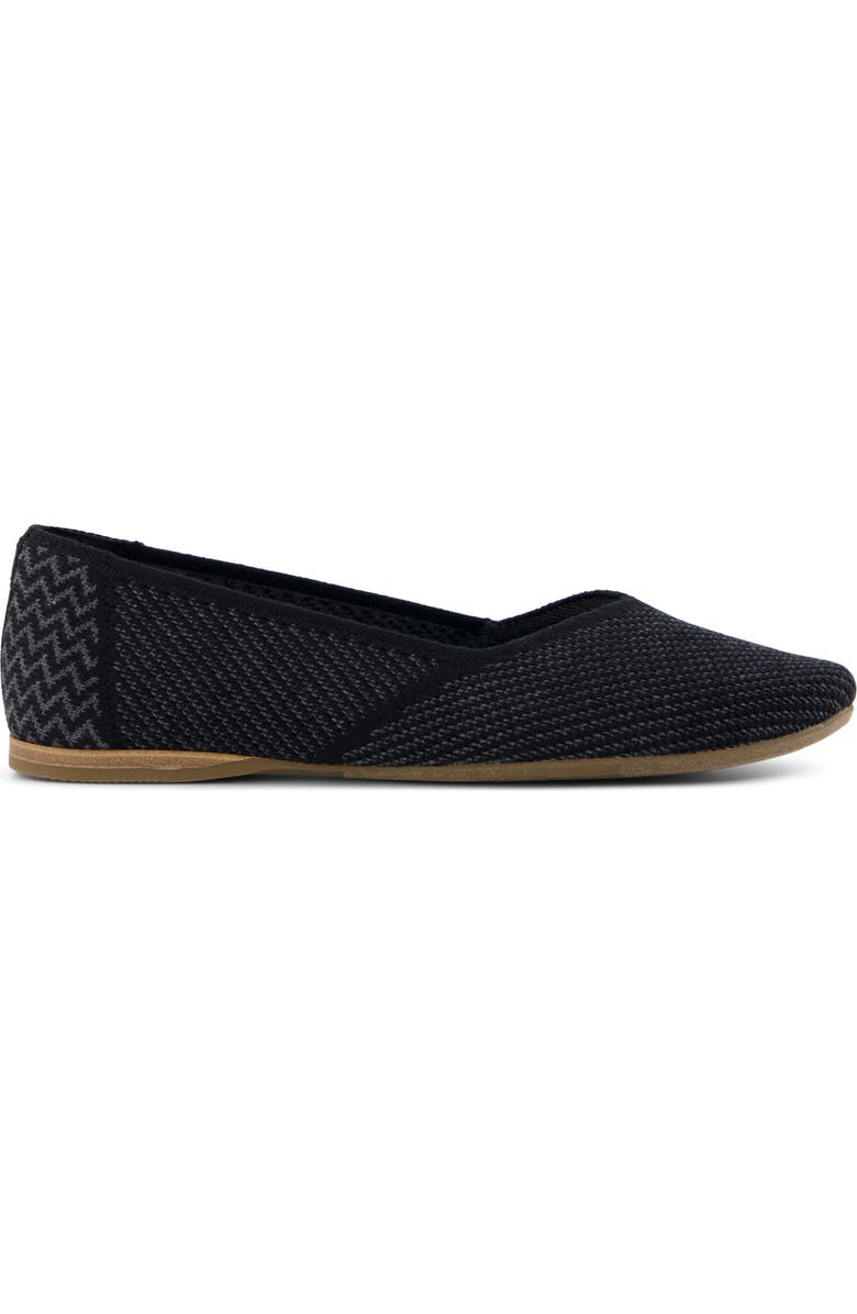 TOMS Gemma Ballet Flat, Alternate, color, Black