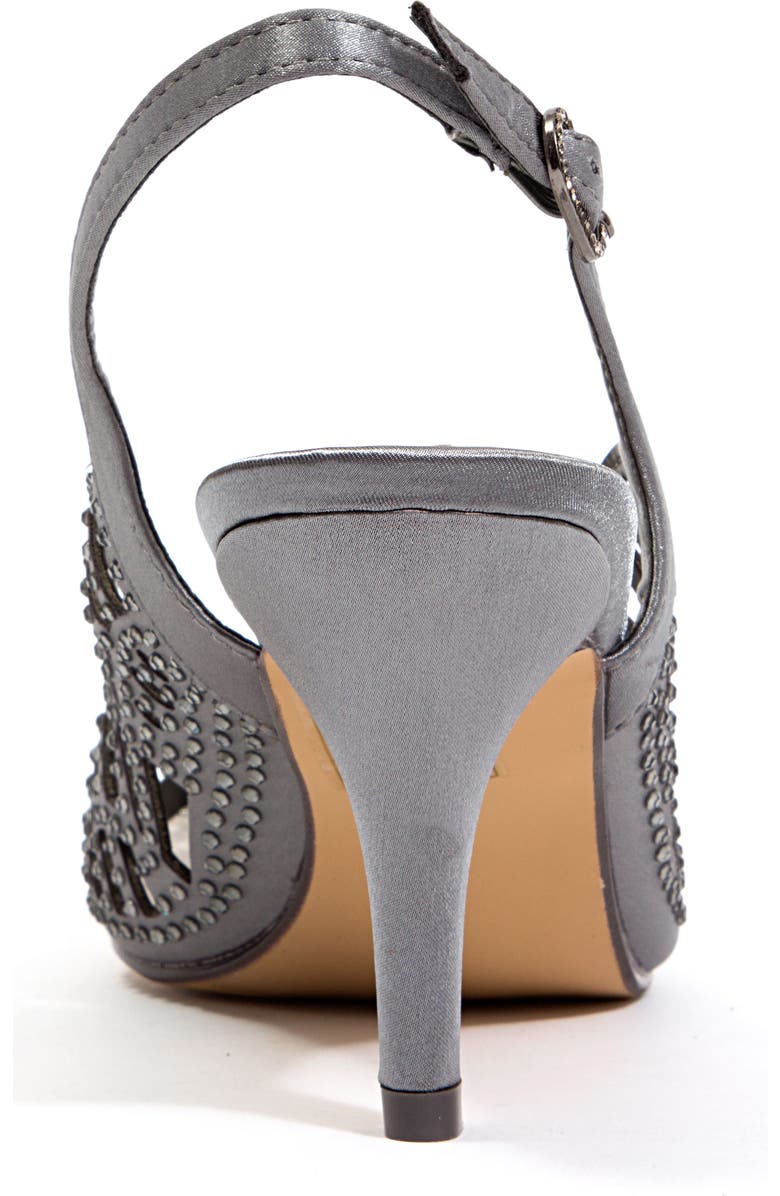 LADY COUTURE Rhinestone Slingback Pump, Alternate, color, Pewter