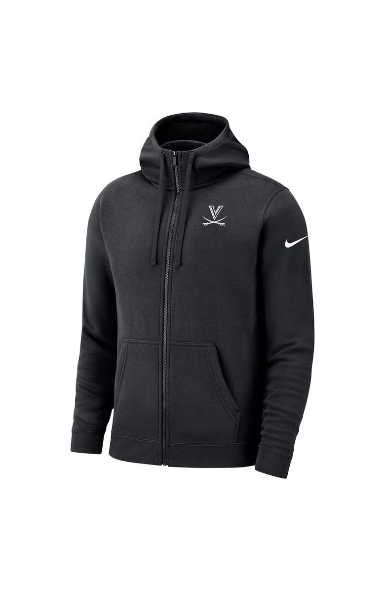 Nike Men's Nike Black Virginia Cavaliers Dark Mode 2.0 Club Fleece Full-Zip Hoodie, Alternate, color, 