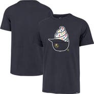 '47 Men's '47 Navy Milwaukee Brewers Ice Cream Helmet Franklin T-Shirt