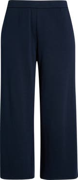 Eileen Fisher Garment Dyed Organic Cotton Terry Wide Leg Pants