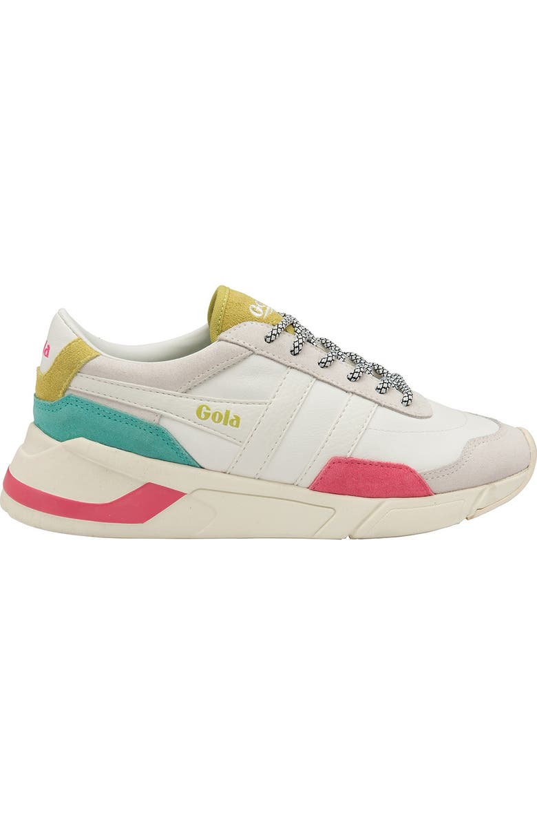 Gola Eclipse Trident Lace-Up Sneaker, Alternate, color, White/Fluro Pink/Seamist