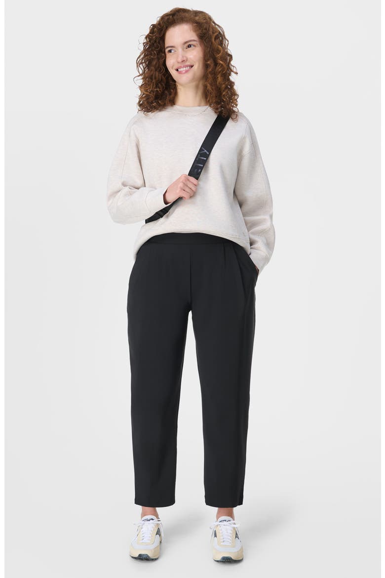 Explorer Crop Barrel Leg Pants, Alternate, color, BLACK