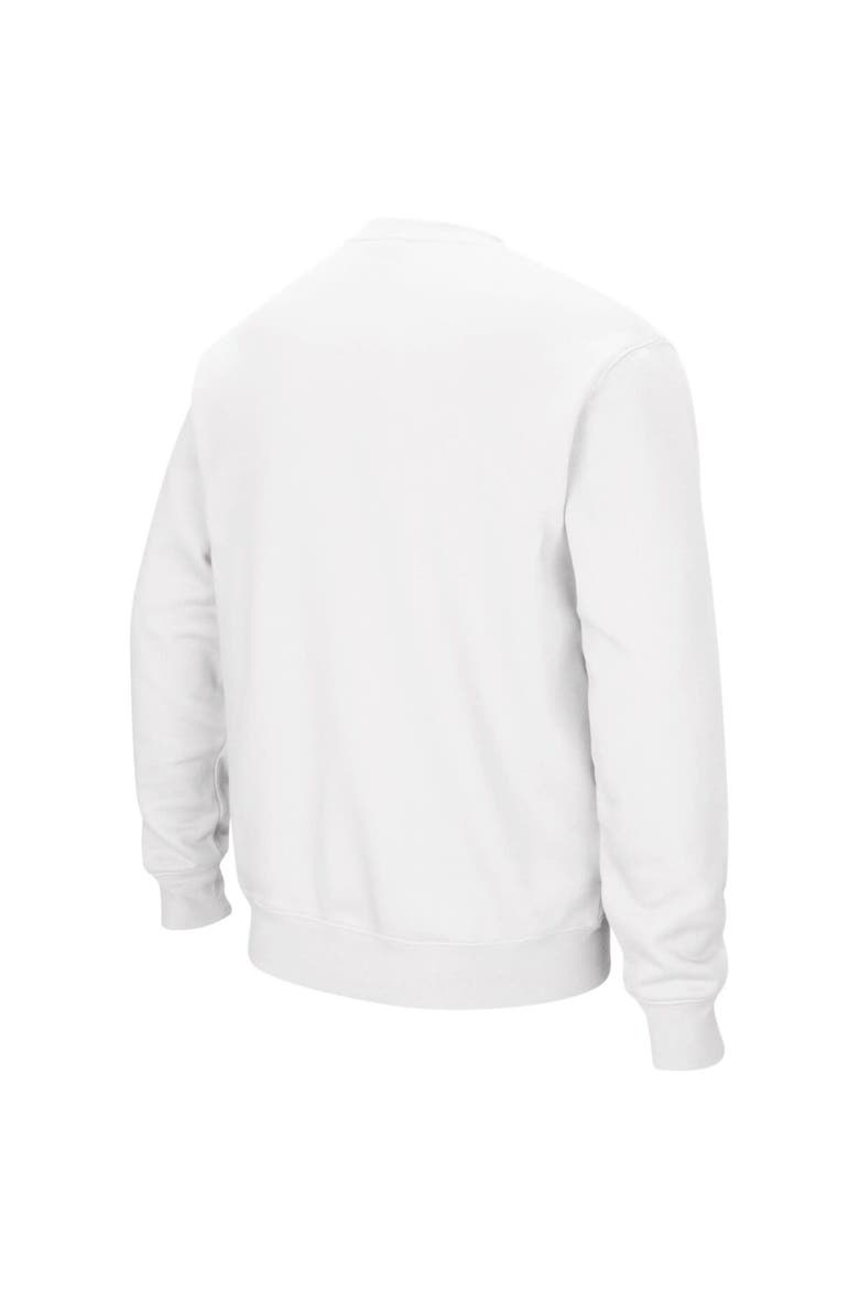 Men's Colosseum White LSU Tigers Arch & Logo Crew Neck Sweatshirt, Alternate, color, White