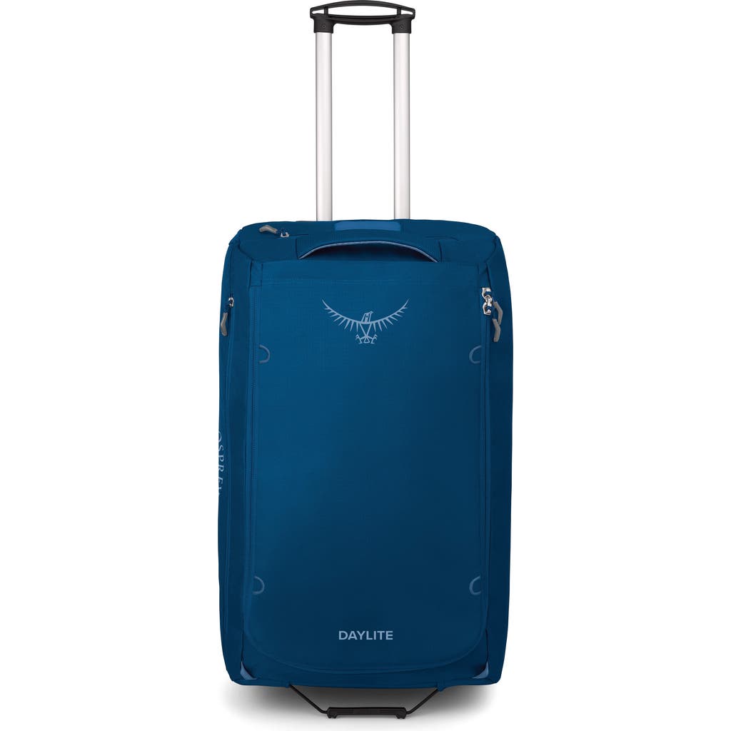 Osprey Daylite 85l 28-inch Wheeled Duffle Bag Luggage In Night Shift Blue