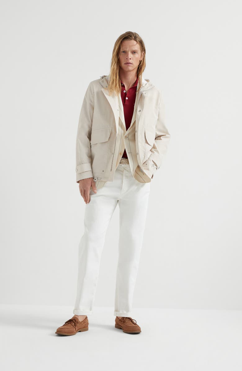 Brunello Cucinelli Garment-dyed denim trousers, Alternate, color, 