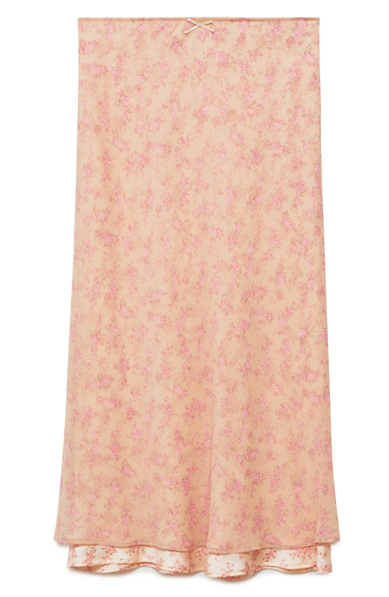 MANGO Floral Overlay Maxi Skirt, Alternate, color,