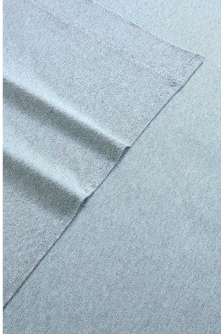 Mélange Cotton Blend Jersey Sheet Set, Alternate, color, LT-PASTEL BLUE