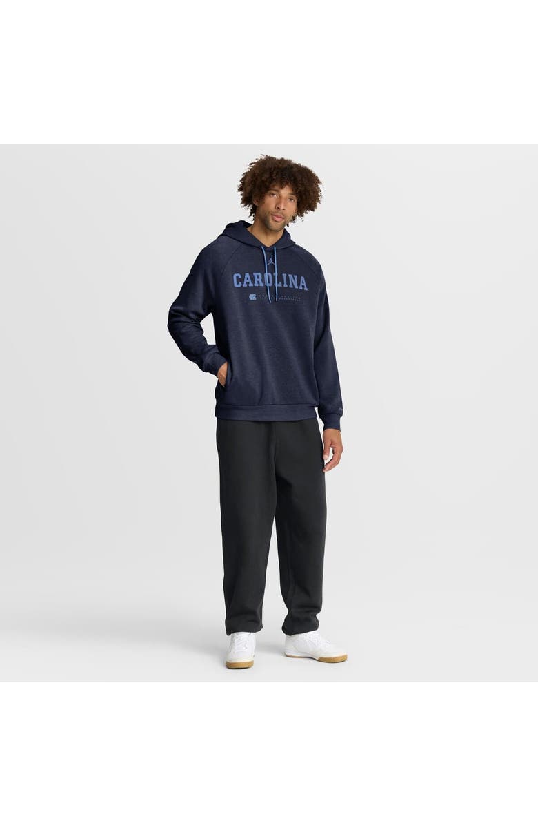 Jordan Brand Men's Jordan Brand Navy North Carolina Tar Heels 2025 Courtside Basketball Practice Raglan Dri-FIT Hoodie, Alternate, color, Navy