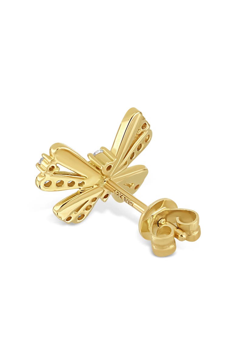 Icon Diamond Butterfly Stud Earrings, Alternate, color, 18K YELLOW GOLD