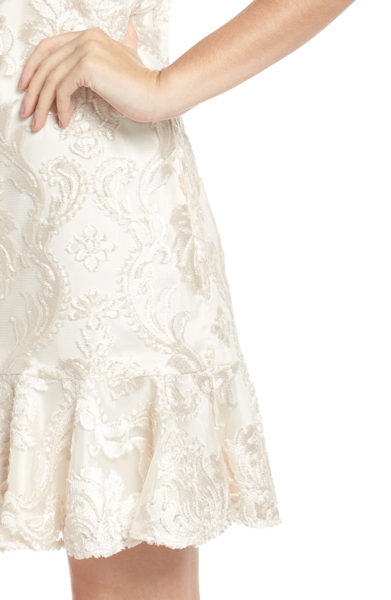 Eliza J Sleeveless Jacquard Dress, Alternate, color, 