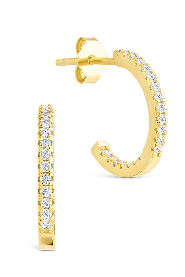 Thin Cubic Zirconia Hoop Earrings video
