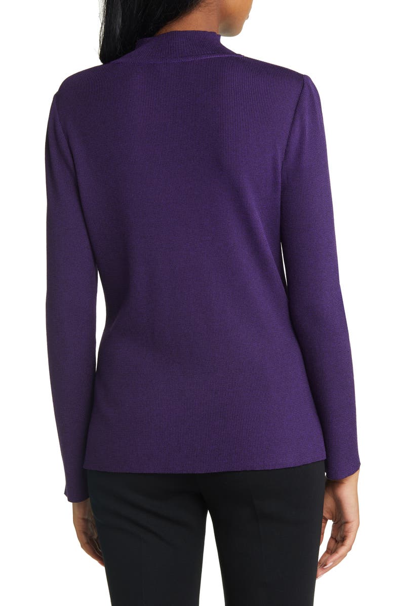 Ming Wang Mock Neck Tunic Sweater, Alternate, color, 