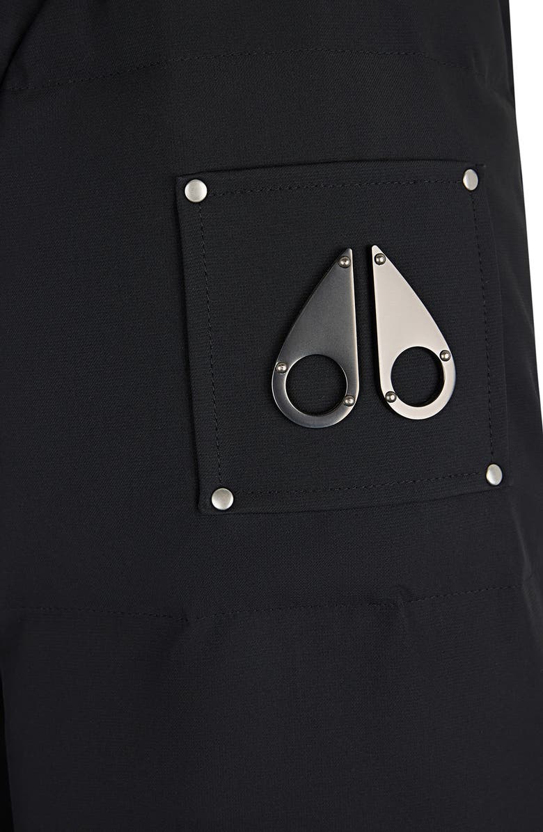 Moose Knuckles Cloud 3Q Water Repellent Down Puffer Jacket with Removable Hood, Alternate, color, Black W/ Black Sh