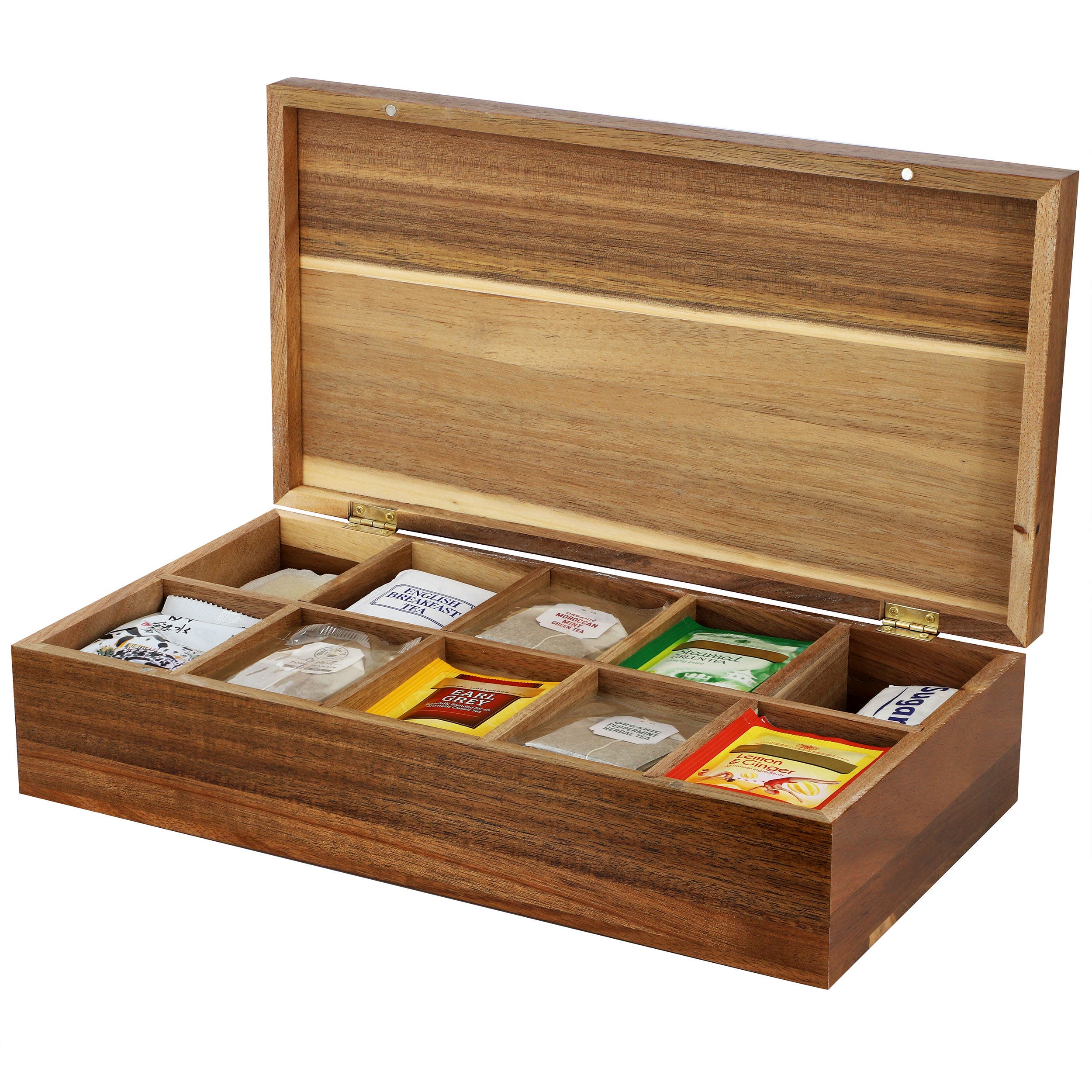 Megachef Wood Tea Box Organizer - Acacia, One Size