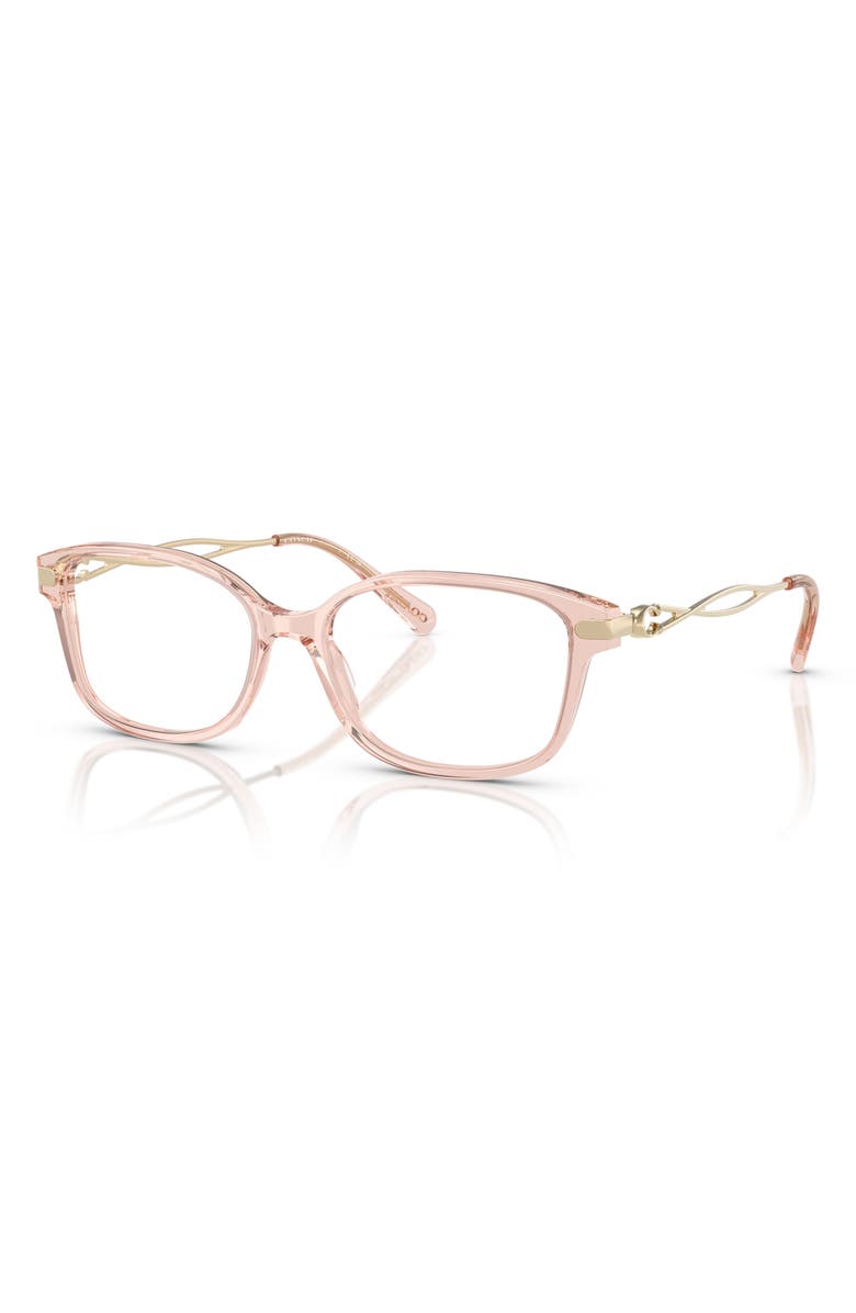 COACH 52mm Pillow Optical Glasses, Alternate, color, Dusty Rose / Demo Lens