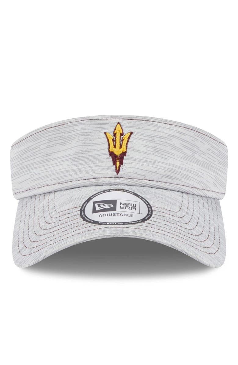 New Era Men's New Era Gray Arizona State Sun Devils Logo Adjustable Visor, Alternate, color,