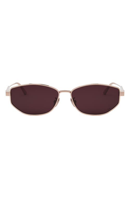 Dior Cannage B1u Metal Sunglasses In Burgundy