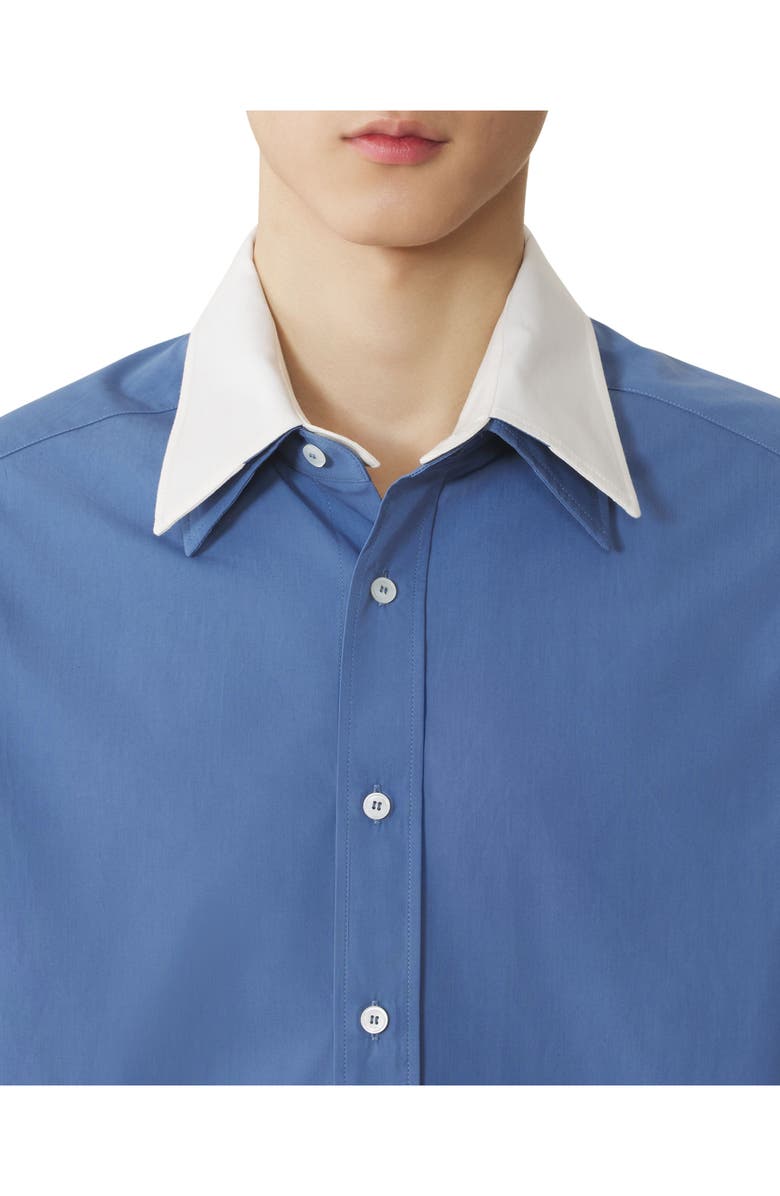 Lanvin Oversized Cotton Poplin Shirt, Alternate, color, Jeanne Blue