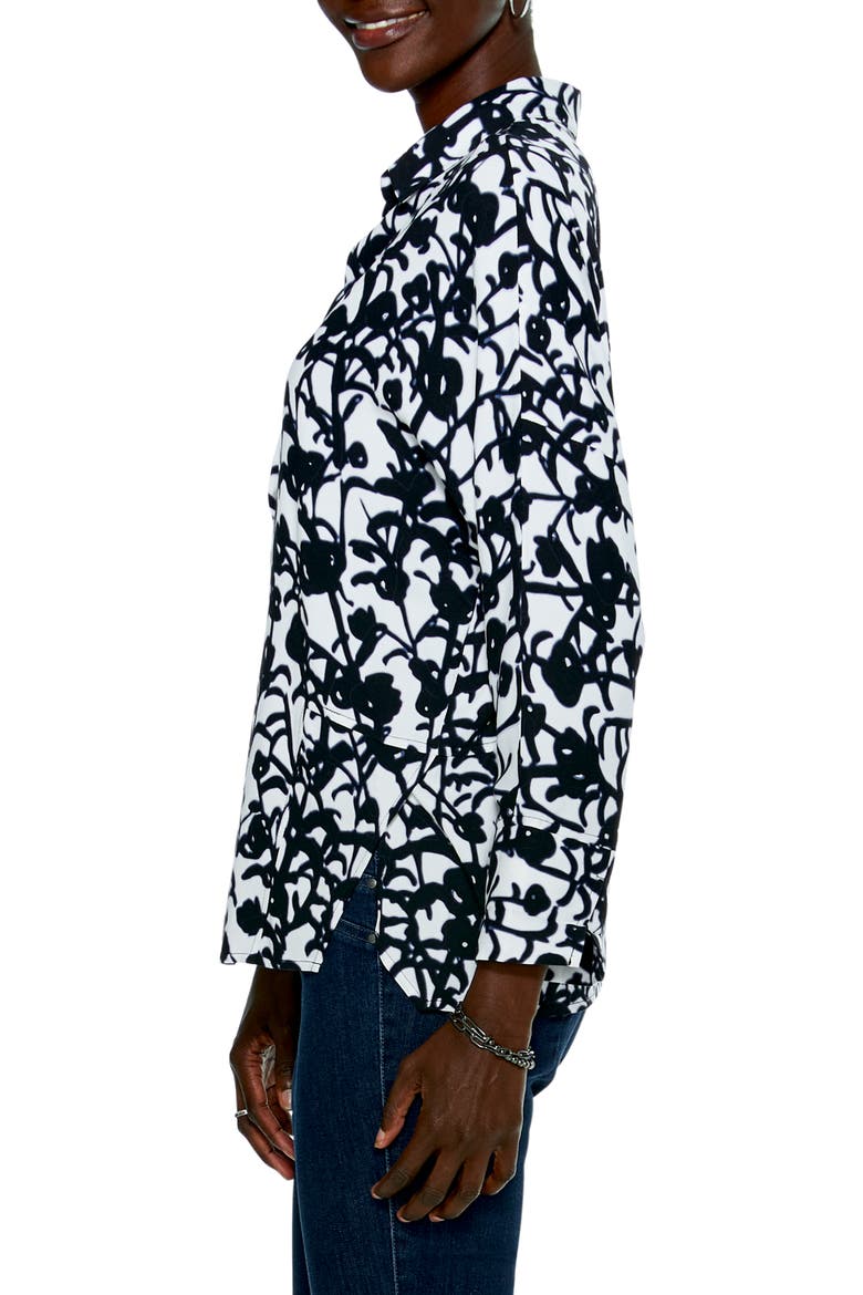 Midnight Meadow Live In Blouse, Alternate, color, BLACK MULTI