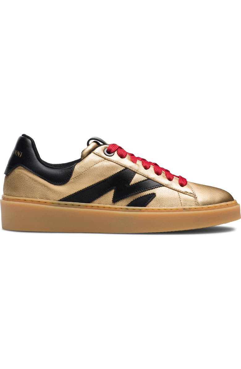Magnanni Electra Gold Sneaker, Alternate, color, Gold