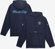 Nike Men's Nike Navy Tennessee Titans 2026 Rivalries Collection Sideline Anorak Half-Zip Jacket