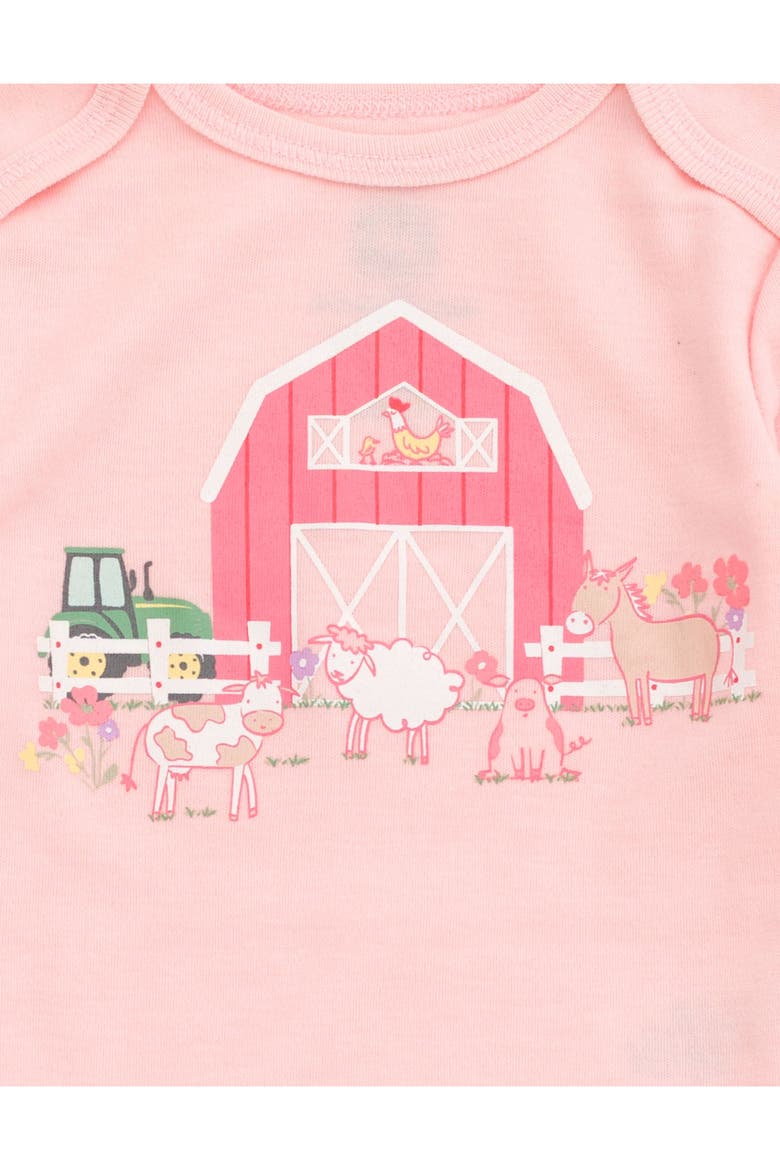 3 Piece Bodysuit Pants and Hat Set, Alternate, color, Patchwork Pink