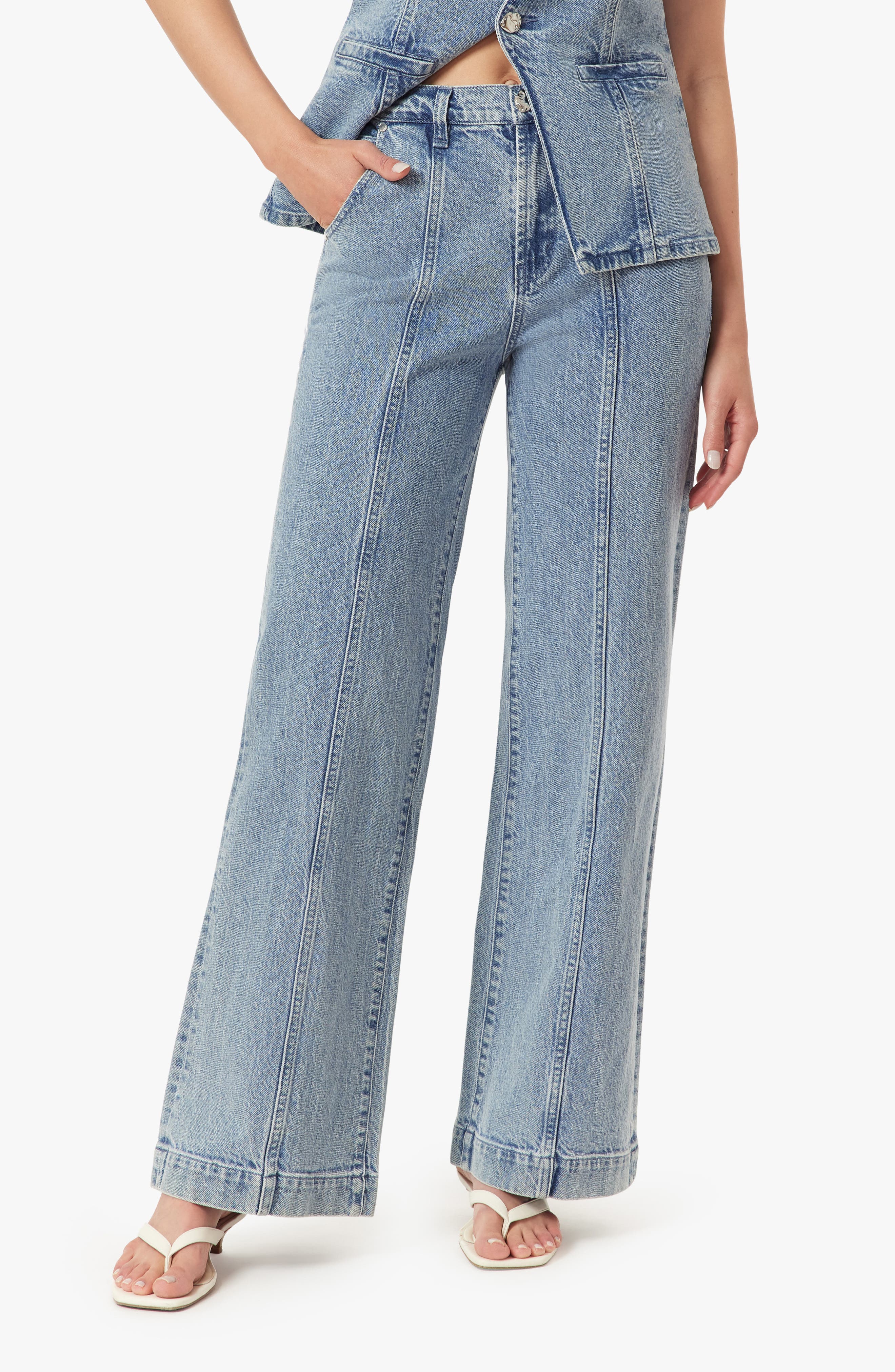 Habitual Seamed Wide Leg Jeans