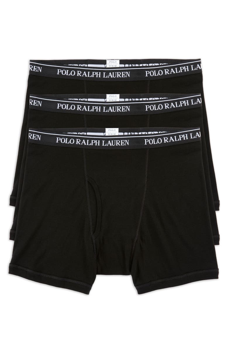 Polo Ralph Lauren 3-pk Boxer Briefs, Main, color, Black