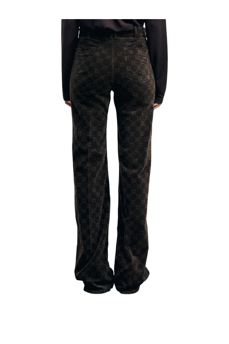High-Rise Wide-Leg Jeans, Alternate, color, Brown