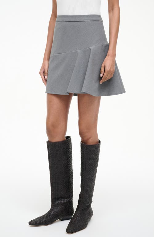 Staud Rosie Pleated Miniskirt In Gray