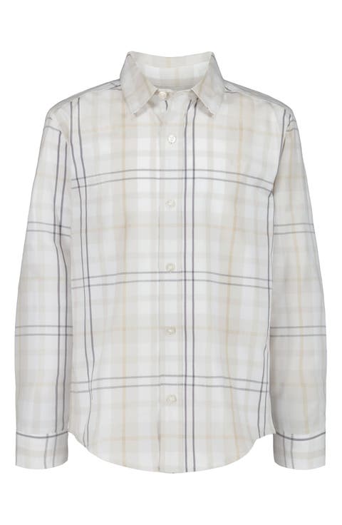 Plaid Button-Up Shirt