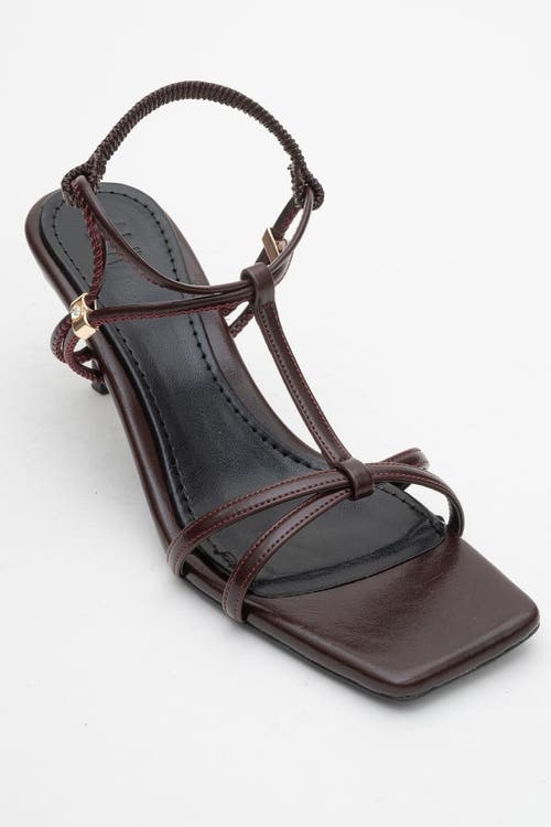 Prologue Shoes Gibson Stiletto Sandal In Burgundy