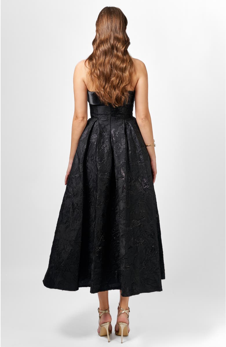 Bariano Alanna Jacquard A Line Midi, Alternate, color, Black