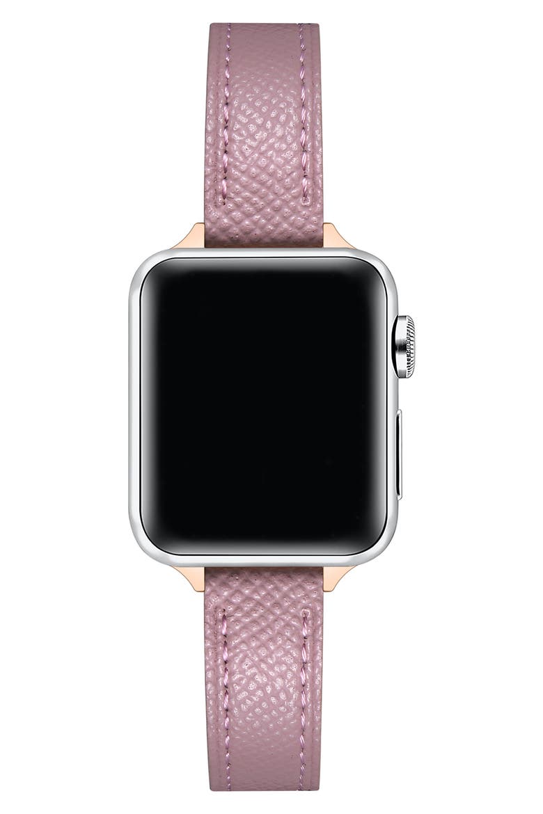 Cleo Skinny Leather Apple Watch® Watchband, Alternate, color, LIGHT PURPLE