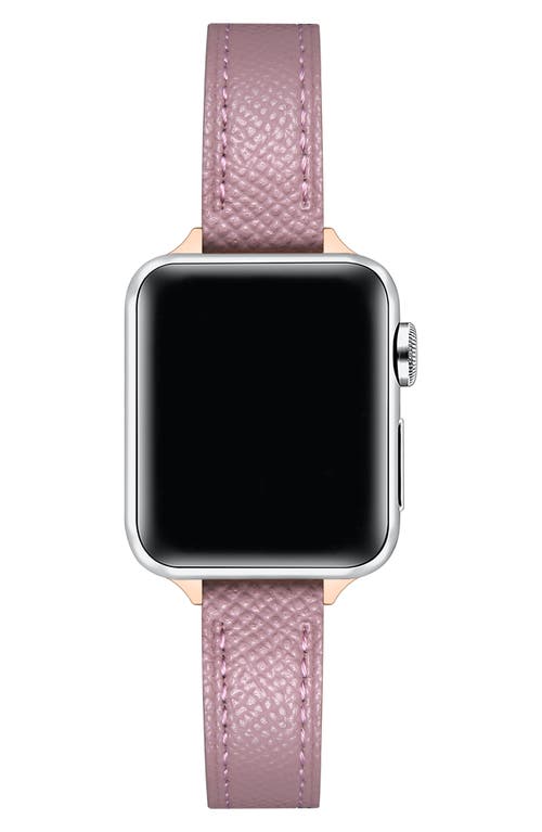 The Posh Tech Cleo Skinny Leather Apple Watch® Watchband In Light Purple