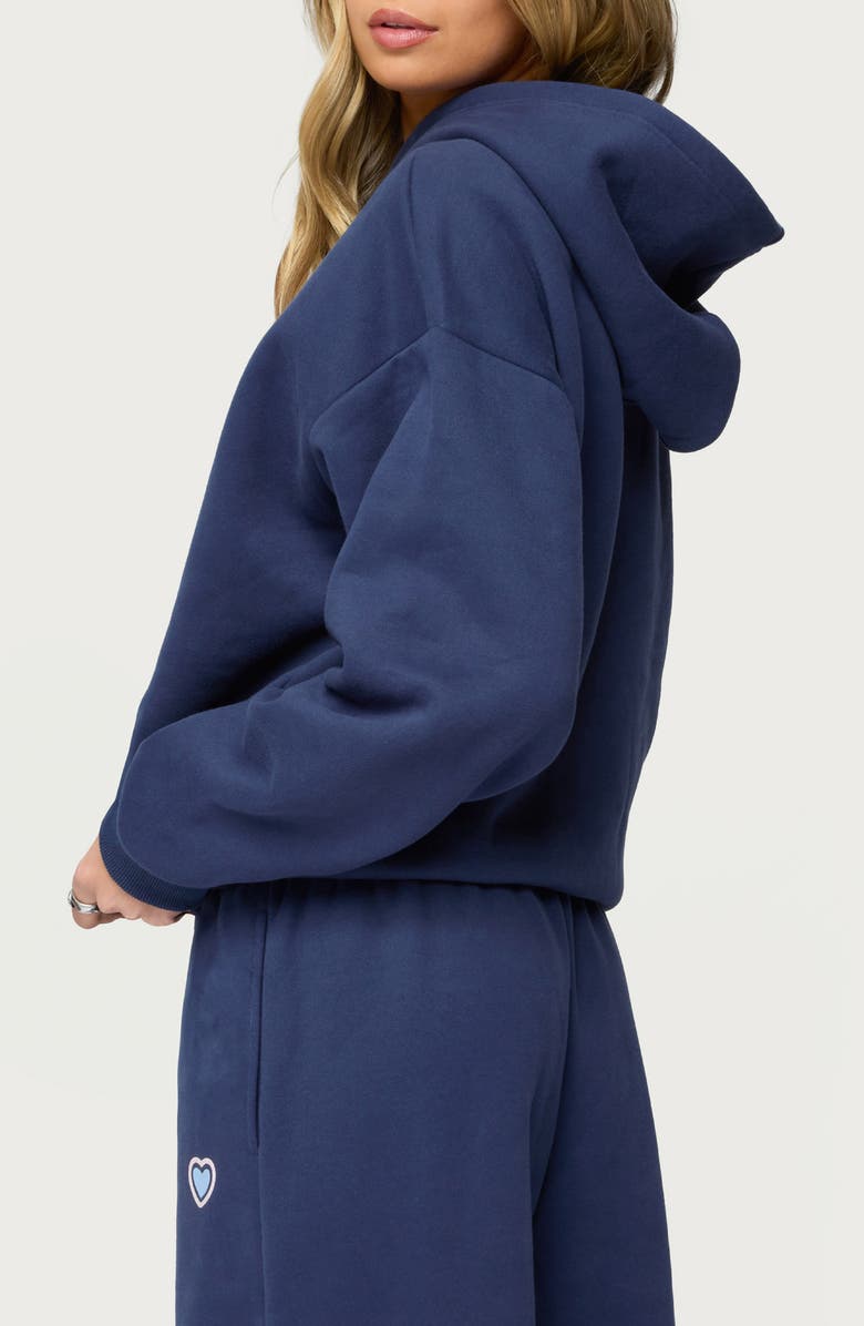 EDIKTED Glitter Girl Hoodie, Alternate, color, 