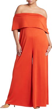 ELOQUII Off Shoulder Jumpsuit