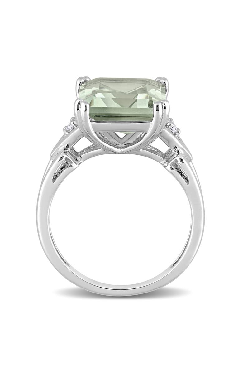 Julianna B. Gemstones & White Topaz Cocktail Ring, Alternate, color, Green Quartz