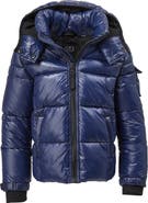 S13 Kids' Downhill Glossy Hooded Puffer Jacket