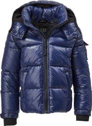 S13 Kids' Downhill Glossy Hooded Puffer Jacket